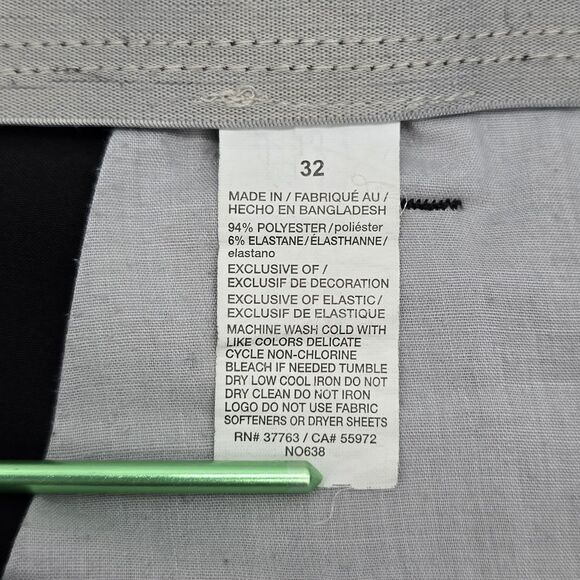 Callaway Golf Shorts Men's 32 Soild Black Flat Front Stretch Waist 10" Inseam - Picture 5 of 6